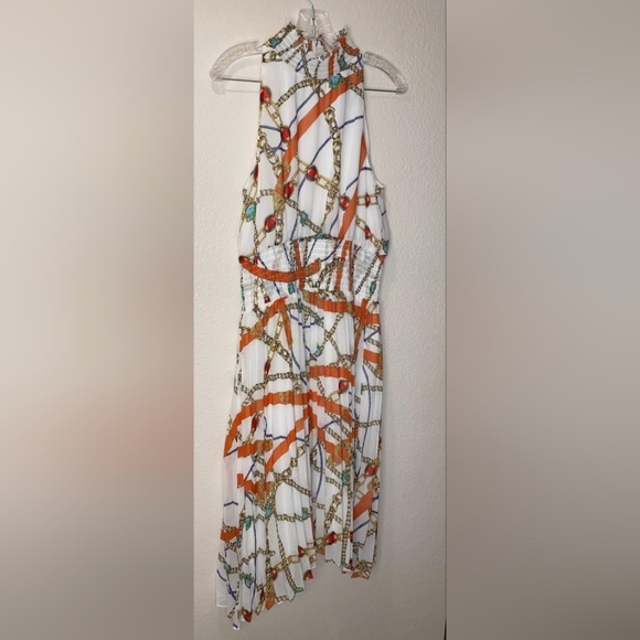 Boston Proper Alexia Admor Midi Dress Chain Print - Picture 3 of 9